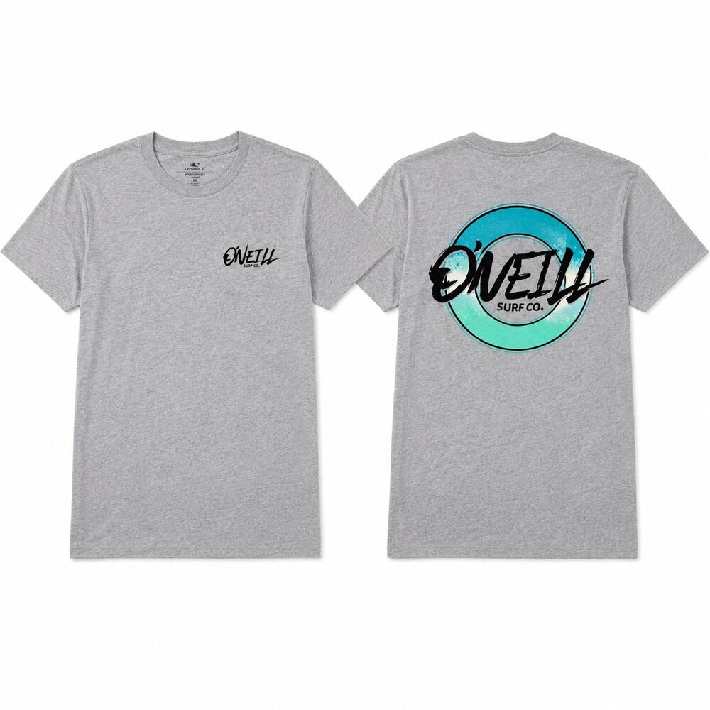 O’Neill Link Graphic T-Shirt Heather Gray Surf Co Logo Tee Men’s Small NWT